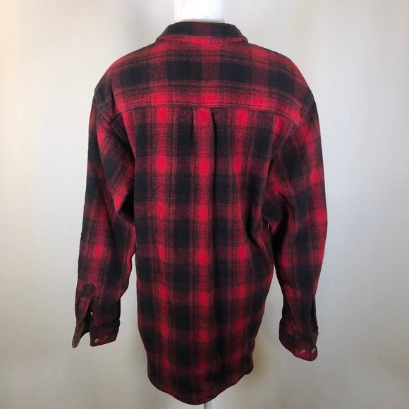 🪶 Field & Stream Heritage Flannel — Red & Black Buffalo Plaid (XL Tall) - Picture 5 of 14